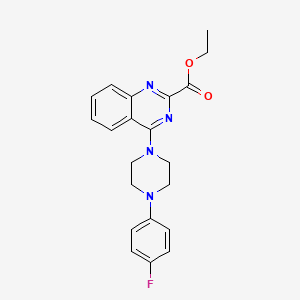 molecular formula C21H21FN4O2 B1175651 Ethyl 4-[4-(4-fluorophenyl)piperazin-1-yl]quinazoline-2-carboxylate 