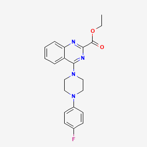 Ethyl 4-[4-(4-fluorophenyl)-1-piperazinyl]-2-quinazolinecarboxylate