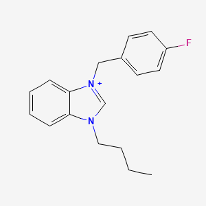 3-butyl-1-(4-fluorobenzyl)-3H-benzimidazol-1-ium