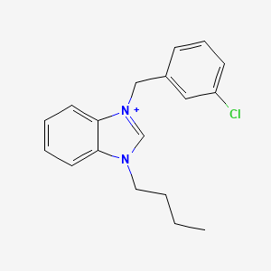 3-butyl-1-(3-chlorobenzyl)-3H-benzimidazol-1-ium