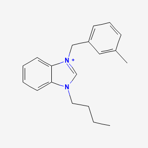 3-butyl-1-(3-methylbenzyl)-3H-benzimidazol-1-ium