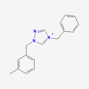 4-benzyl-1-(3-methylbenzyl)-1H-1,2,4-triazol-4-ium