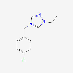 4-(4-chlorobenzyl)-1-ethyl-1H-1,2,4-triazol-4-ium