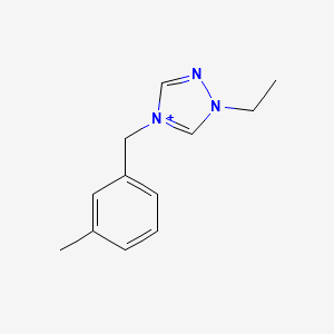 molecular formula C12H16N3+ B1175699 1-ethyl-4-(3-methylbenzyl)-1H-1,2,4-triazol-4-ium 