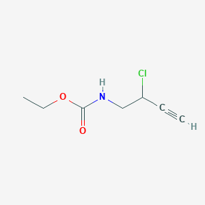 molecular formula C7H10ClNO2 B011757 ethyl N-(2-chlorobut-3-ynyl)carbamate CAS No. 107445-07-8