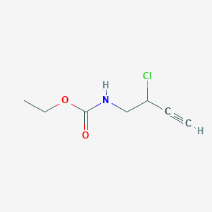 molecular formula C7H10ClNO2 B011757 Ethyl (2-chloro-3-butyn-1-yl)carbamate CAS No. 107445-07-8