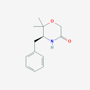 molecular formula C13H17NO2 B11757309 (5S)-5-benzyl-6,6-dimethylmorpholin-3-one 