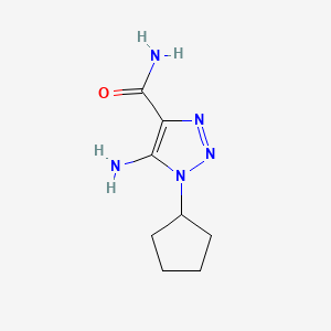 molecular formula C8H13N5O B1175734 5-amino-1-cyclopentyl-1H-1,2,3-triazole-4-carboxamide 