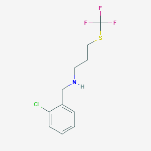 molecular formula C11H13ClF3NS B11757412 (2-Chloro-benzyl)-(3-trifluoromethylsulfanyl-propyl)-amine 