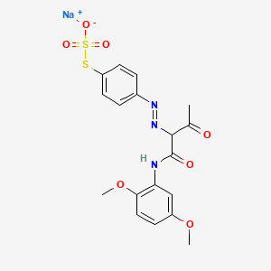 molecular formula C17H12S2 B1175742 Thiosulfuric acid (H2S2O3), S-[4-[[1-[[(2,5-dimethoxyphenyl)amino]carbonyl]-2-oxopropyl]azo]phenyl] ester, monosodium salt CAS No. 18048-61-8
