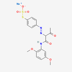 Thiosulfuric acid (H2S2O3), S-(4-(2-(1-(((2,5-dimethoxyphenyl)amino)carbonyl)-2-oxopropyl)diazenyl)phenyl) ester, sodium salt (1:1)