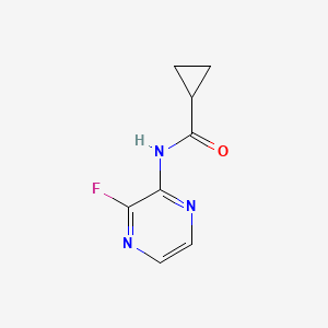 molecular formula C8H8FN3O B11757655 Cyclopropanecarboxylic acid(3-fluoro-pyrazin-2-yl)-amide 