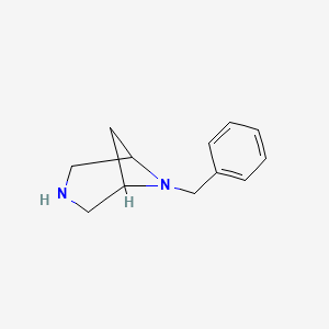 molecular formula C12H16N2 B11757781 6-Benzyl-3,6-diazabicyclo[3.1.1]heptane 