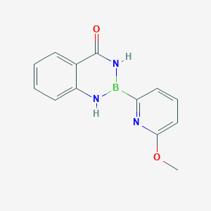 molecular formula C13H12BN3O2 B11757945 2-(6-Methoxypyridin-2-yl)-2,3-dihydrobenzo[d][1,3,2]diazaborinin-4(1H)-one 