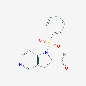 molecular formula C14H10N2O3S B011758 1-(Phenylsulfonyl)-1H-pyrrolo[3,2-C]pyridine-2-carbaldehyde CAS No. 109113-44-2