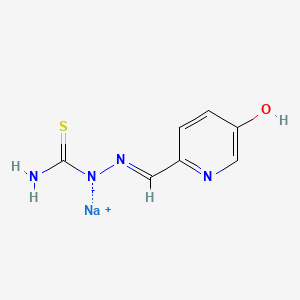 sodium;carbamothioyl-[(E)-(5-hydroxypyridin-2-yl)methylideneamino]azanide