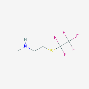 molecular formula C5H8F5NS B11758049 Methyl-(2-pentafluoroethylsulfanyl-ethyl)-amine 