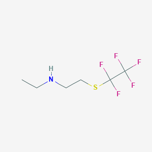molecular formula C6H10F5NS B11758061 Ethyl-(2-pentafluoroethylsulfanyl-ethyl)-amine 