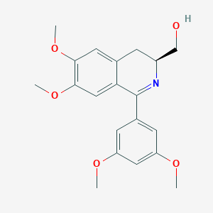 molecular formula C20H23NO5 B117581 6,7-Dimethoxy-1-(3,4-dimethoxyphenyl)-3-hydroxymethyl-3,4-dihydroisoquinoline CAS No. 143526-87-8