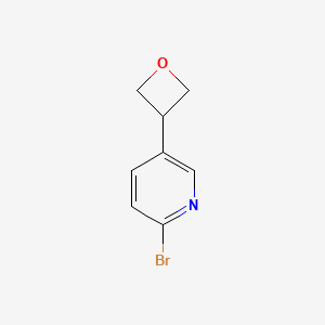 molecular formula C8H8BrNO B11758277 2-Bromo-5-(oxetan-3-yl)pyridine 
