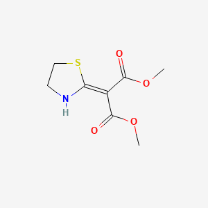 molecular formula C8H11NO4S B1175828 Dimethyl 2-(1,3-thiazolidin-2-ylidene)malonate 