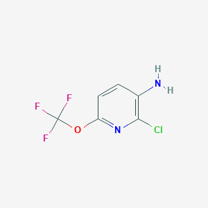 molecular formula C6H4ClF3N2O B11758352 2-Chloro-6-(trifluoromethoxy)pyridin-3-amine 