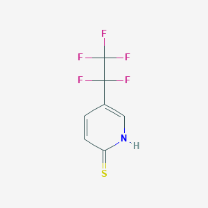 molecular formula C7H4F5NS B11758391 5-Pentafluoroethyl-1H-pyridine-2-thione CAS No. 1204235-14-2