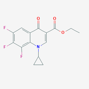 molecular formula C15H12F3NO3 B117585 1-Cyclopropyl-6,7,8-trifluoro-1,4-dihydro-4-oxo-3-quinolinecarboxylic Acid Ethyl Ester CAS No. 94242-51-0