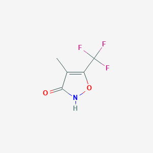 molecular formula C5H4F3NO2 B117588 3-Hydroxy-4-methyl-5-(trifluoromethyl)isoxazole CAS No. 145433-09-6