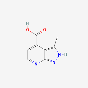 molecular formula C8H7N3O2 B11758883 3-Methyl-1H-Pyrazolo[3,4-b]pyridine-4-carboxylic acid 