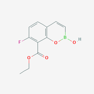 molecular formula C11H10BFO4 B11758939 ethyl 7-fluoro-2-hydroxy-2H-1,2-benzoxaborinine-8-carboxylate 