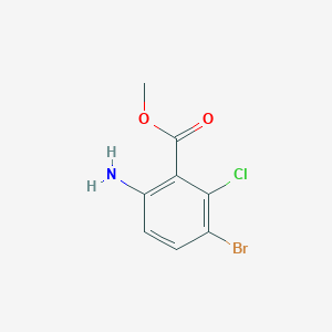 molecular formula C8H7BrClNO2 B11759060 Methyl 6-amino-3-bromo-2-chlorobenzoate CAS No. 943138-46-3