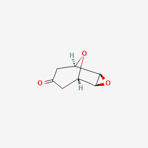 molecular formula C7H8O3 B11759087 (1R,2R,4S,5S)-3,9-dioxatricyclo[3.3.1.02,]nonan-7-one 