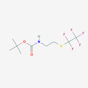 molecular formula C9H14F5NO2S B11759330 (2-Pentafluoroethylsulfanyl-ethyl)-carbamic acid tert-butyl ester 