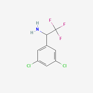 molecular formula C8H6Cl2F3N B11759352 1-(3,5-Dichlorophenyl)-2,2,2-trifluoroethan-1-amine 