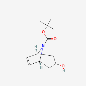 molecular formula C12H19NO3 B11759482 tert-butyl (1R,5S)-3-hydroxy-8-azabicyclo[3.2.1]oct-6-ene-8-carboxylate CAS No. 736181-19-4