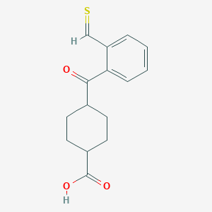 molecular formula C15H16O3S B11759553 cis-4-(2-Thioformylbenzoyl)cyclohexanecarboxylicacid 