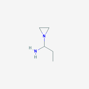 molecular formula C5H12N2 B11759728 1-(Aziridin-1-YL)propan-1-amine 