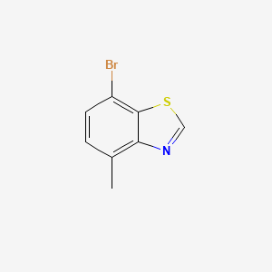 molecular formula C8H6BrNS B11759902 7-Bromo-4-methylbenzothiazole 