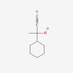 molecular formula C10H16O B11760106 2-Cyclohexylbut-3-yn-2-ol 