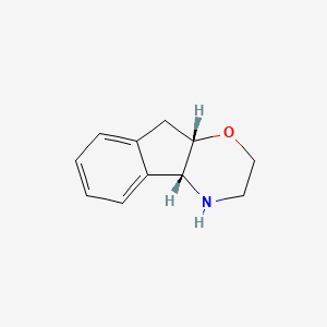 molecular formula C11H13NO B11760216 (4aR,9aS)-2,3,4,4a,9,9a-hexahydroindeno[2,1-b][1,4]oxazine 