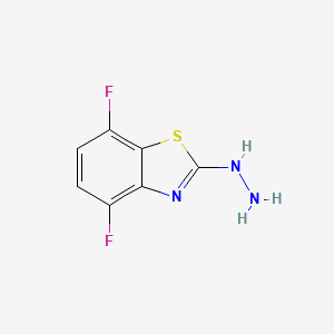 molecular formula C7H5F2N3S B11760220 4,7-Difluoro-2-hydrazinylbenzo[d]thiazole 