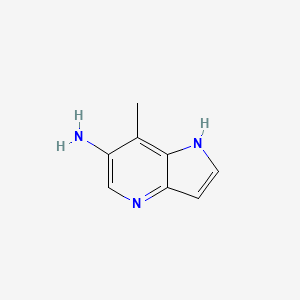 molecular formula C8H9N3 B11760358 7-methyl-1H-pyrrolo[3,2-b]pyridin-6-amine 