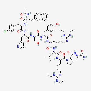 molecular formula C80H113ClN18O13 B11760380 Ac-DL-2Nal-Phe(4-Cl)-3Pal-D-Ser-D-Tyr-D-hArg(Et,Et)-Leu-hArg(Et,Et)-DL-Pro-D-Ala-NH2 