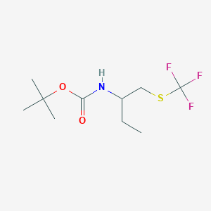 molecular formula C10H18F3NO2S B11760383 (1-Trifluoromethylsulfanylmethyl-propyl)-carbamic acid tert-butyl ester 