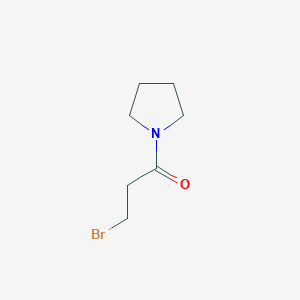 molecular formula C7H12BrNO B11760522 3-Bromo-1-(pyrrolidin-1-yl)propan-1-one 