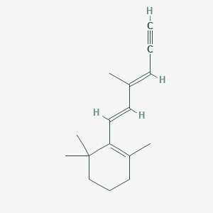 molecular formula C16H22 B117610 (E,E)-1,3,3-Trimethyl-2-(3-methyl-1,3-hexadien-5-ynyl)cyclohexene CAS No. 25576-25-4
