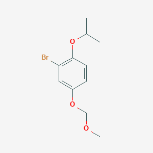 molecular formula C11H15BrO3 B11761276 2-Bromo-1-isopropoxy-4-(methoxymethoxy)benzene 