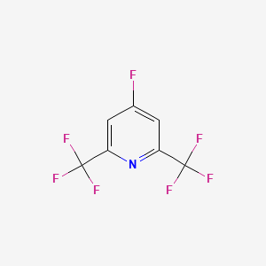molecular formula C7H2F7N B11761471 4-Fluoro-2,6-bis-trifluoromethyl-pyridine 