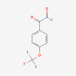molecular formula C9H5F3O3 B11761514 2-Oxo-2-[4-(trifluoromethoxy)phenyl]acetaldehyde 